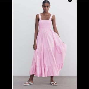 Zara Poplin Midi Dress